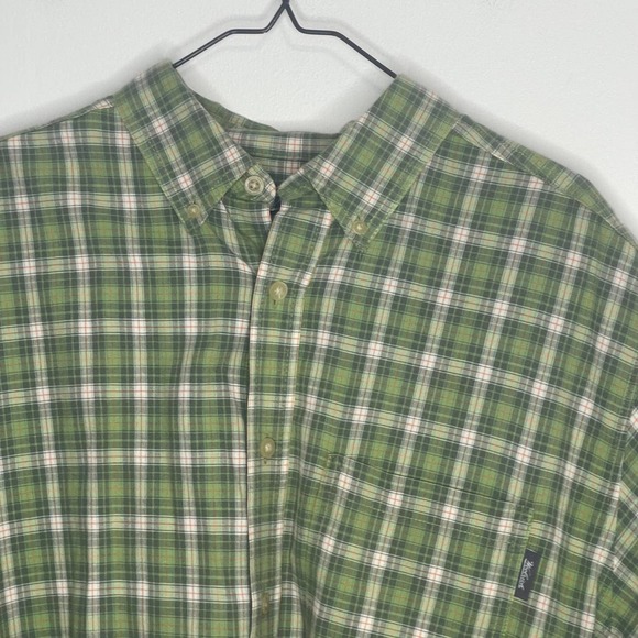 Woolrich men's size large shirt button down short sleeve casual untucked tucked - Picture 2 of 14
